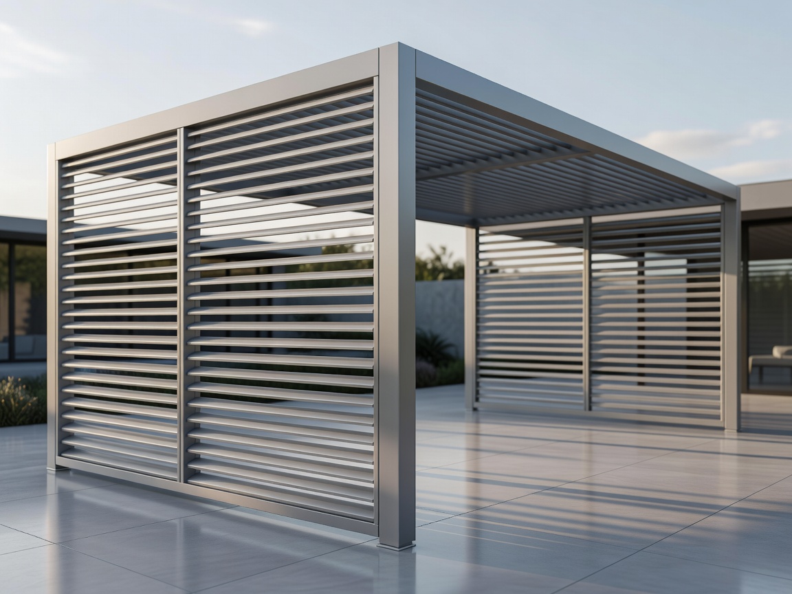 Motorized bioclimatic louvered roof pergola over a luxury deck